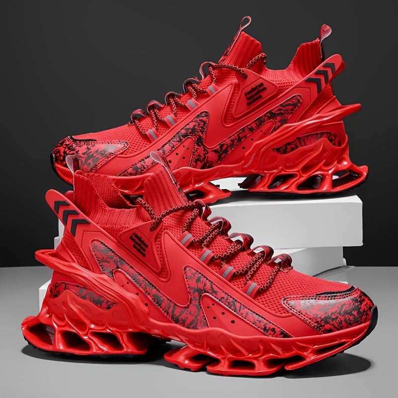 Men's Lightweight Breathable Sneakers with EVA Absorption - Low-Top Training Shoes Suitable for Gym, Jogging, Casual Wear - Autumn/Winter TPU Sole & Cushioned Footbed, Fabric Upper ( Lace-Up)