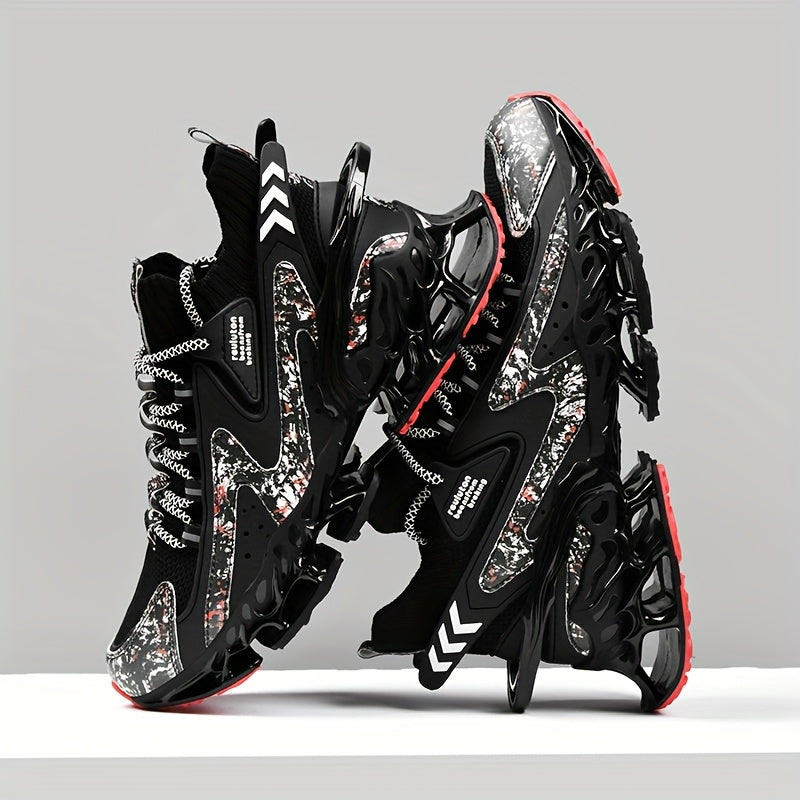 Men's Lightweight Breathable Sneakers with EVA Absorption - Low-Top Training Shoes Suitable for Gym, Jogging, Casual Wear - Autumn/Winter TPU Sole & Cushioned Footbed, Fabric Upper ( Lace-Up)