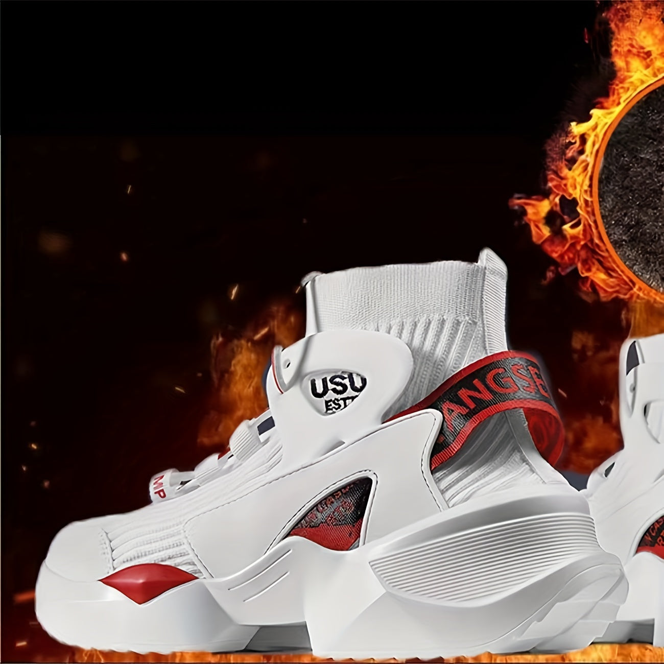 2024 New Fashion Plus Velvet Large Size Women's Sports Boots Shoes Couple Shoes