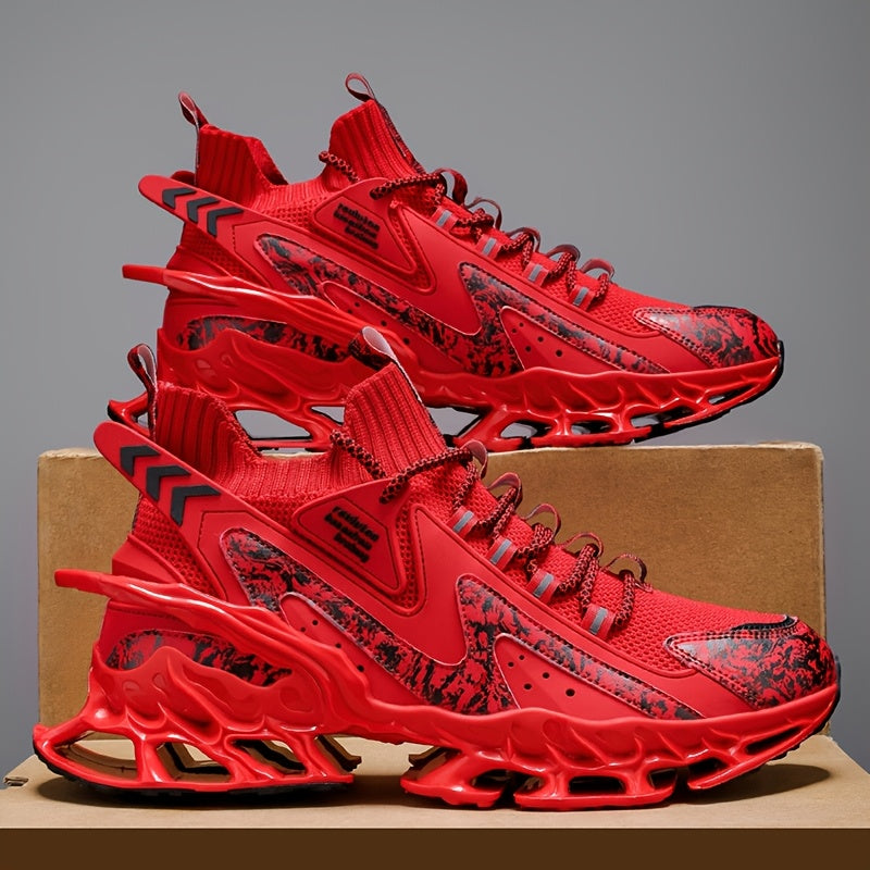 Men's Lightweight Breathable Sneakers with EVA Absorption - Low-Top Training Shoes Suitable for Gym, Jogging, Casual Wear - Autumn/Winter TPU Sole & Cushioned Footbed, Fabric Upper ( Lace-Up)