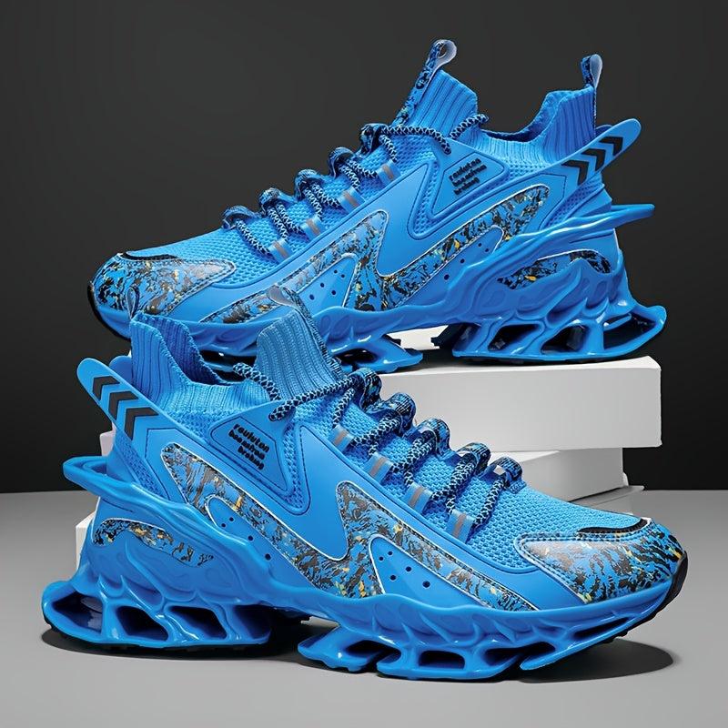 Men's Lightweight Breathable Sneakers with EVA Absorption - Low-Top Training Shoes Suitable for Gym, Jogging, Casual Wear - Autumn/Winter TPU Sole & Cushioned Footbed, Fabric Upper ( Lace-Up)