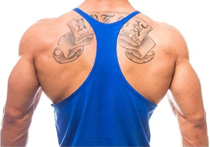Muscleguys Brand Gym Clothing Fitness Stringer Tank Top Men Y Back Bodybuilding Shirt Summer Cotton Loose Vests Muscle Singlets