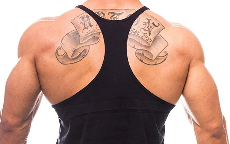 Muscleguys Brand Gym Clothing Fitness Stringer Tank Top Men Y Back Bodybuilding Shirt Summer Cotton Loose Vests Muscle Singlets