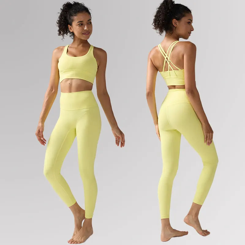 Women Sportswear Yoga Set 2PCS Sport Suit Gym Workout Clothes Nylon Yoga Top Women Sports Bra Leggings Pilates Fitness👚👚