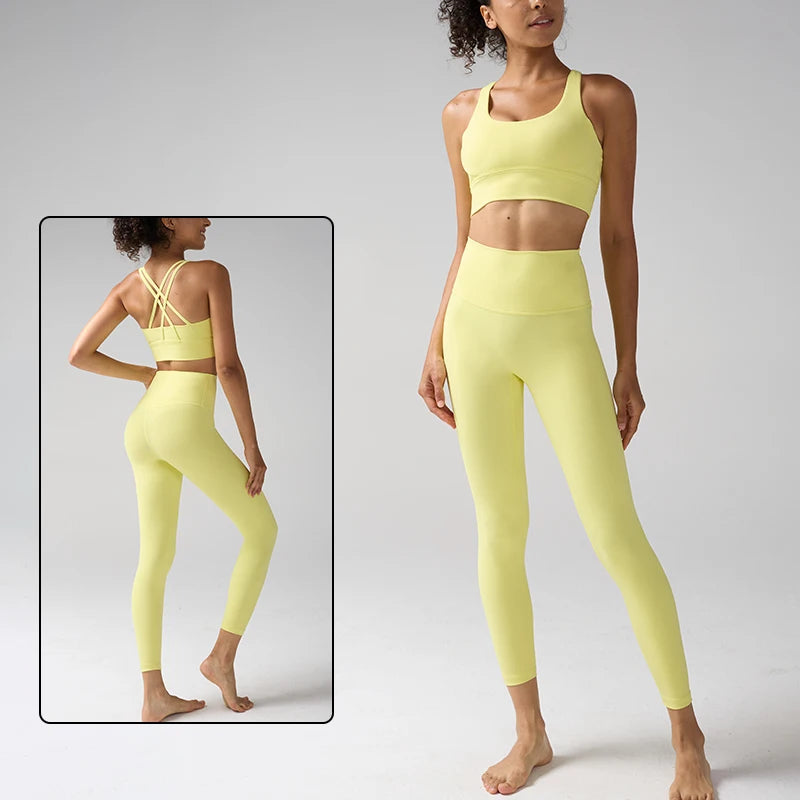 Women Sportswear Yoga Set 2PCS Sport Suit Gym Workout Clothes Nylon Yoga Top Women Sports Bra Leggings Pilates Fitness👚👚