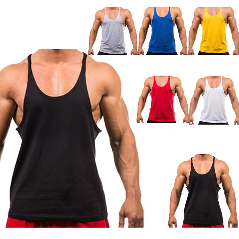 Bodybuilding Tank Top Men's Bodybuilding Clothes Fitness Sleeveless Top For Bodybuilding Male Undershirt Clothing Gym