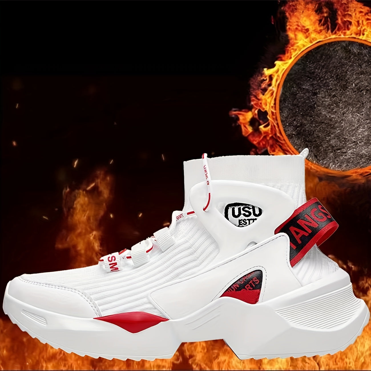 2024 New Fashion Plus Velvet Large Size Women's Sports Boots Shoes Couple Shoes