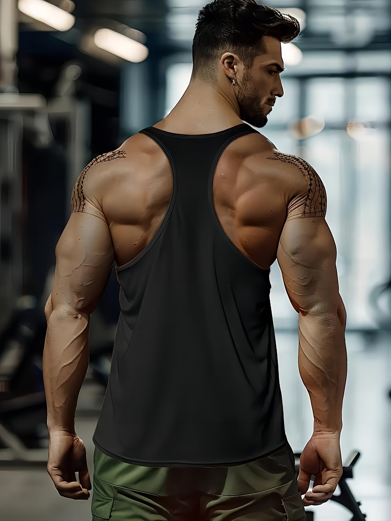 Men'S Quick-Dry Athletic Top - Breathable Mesh Shirt with Round Neck, Sleeveless Workout Shirt for Gym, Running, Football - Lightweight Summer Sports Shirt for, Gym & Casual Wear - Easy-care Athletic Apparel, Gym Shirts, Runn